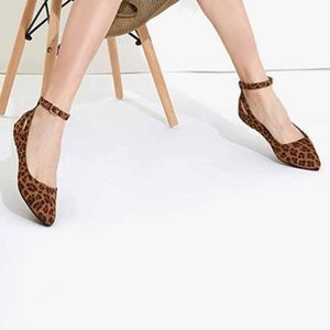 Leopard Faux Suede Flat